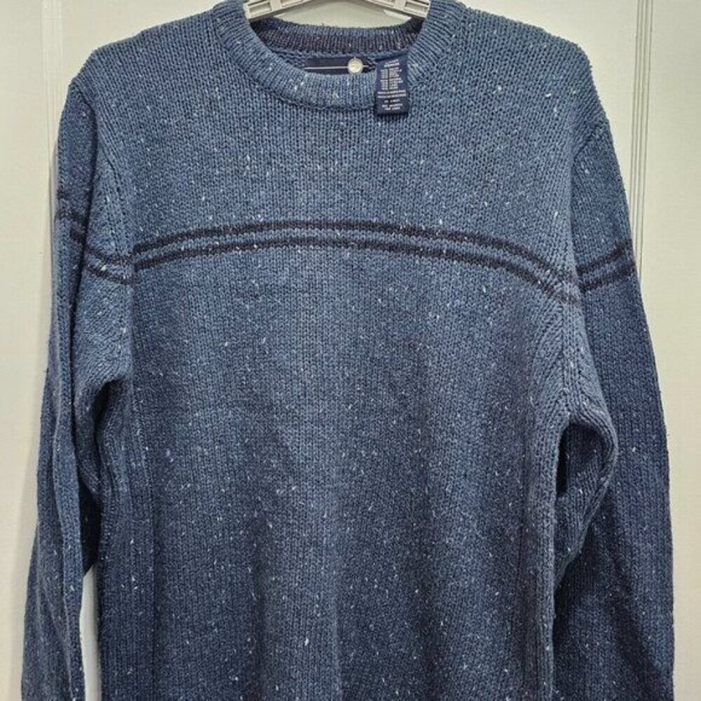 NG Men's XL Blue Knit Sweater - Vintage Style Made In Hong Kong - Picture 4 of 15